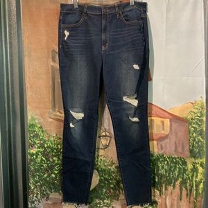 SO super high rise Ultimate Jegging distressed jeans